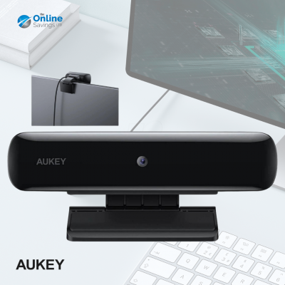 AUKEY Webcam 1080p With Microphone For PC Live Stream Video Calling & Recording