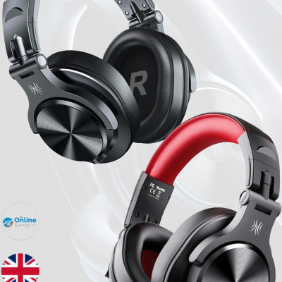 NEW! OneOdio FUSION A70-SERIES with Bluetooth BLACK AND RED Head Phones Over-ear