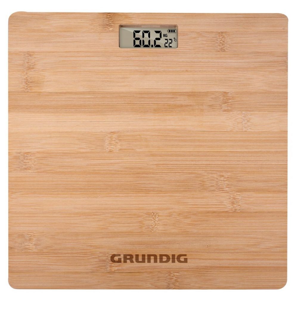 NEW GRUNDIG BAMBOO BODY SCALE FOR BODY WEIGHT SMART SCALE 180KG MAX KG/LB/ST - Image 6