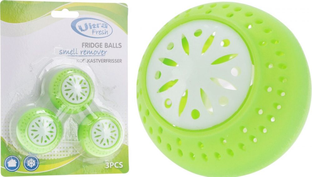 GREEN FRIDGE BALLS SMELL REMOVER ODOUR FOOD SMELL 3PCS SET REFRIGERATOR NEW - Image 9