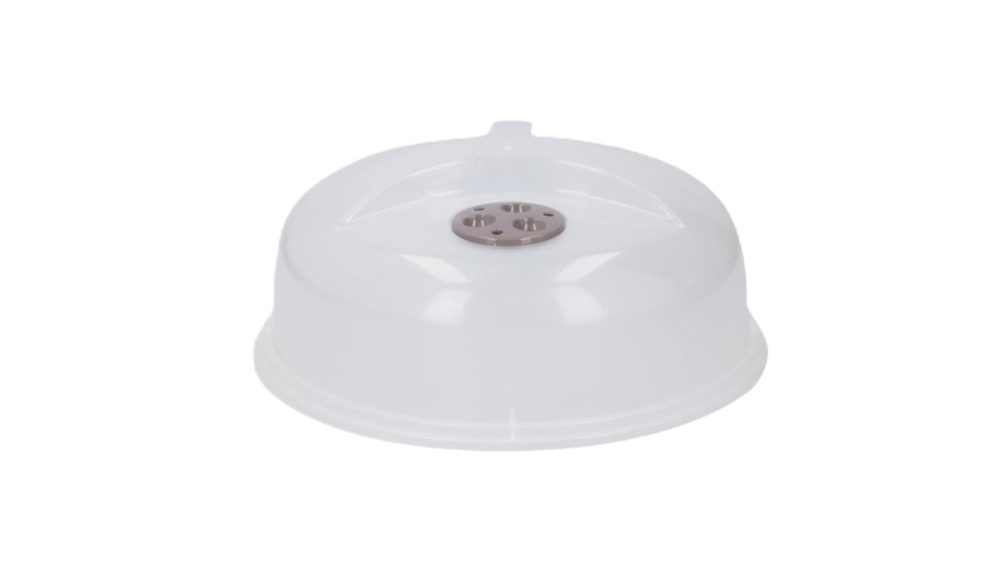 Microwave Food Plate Cover Clear Lid Splash Splatter Guard Colored Handle 2PACK - Image 7