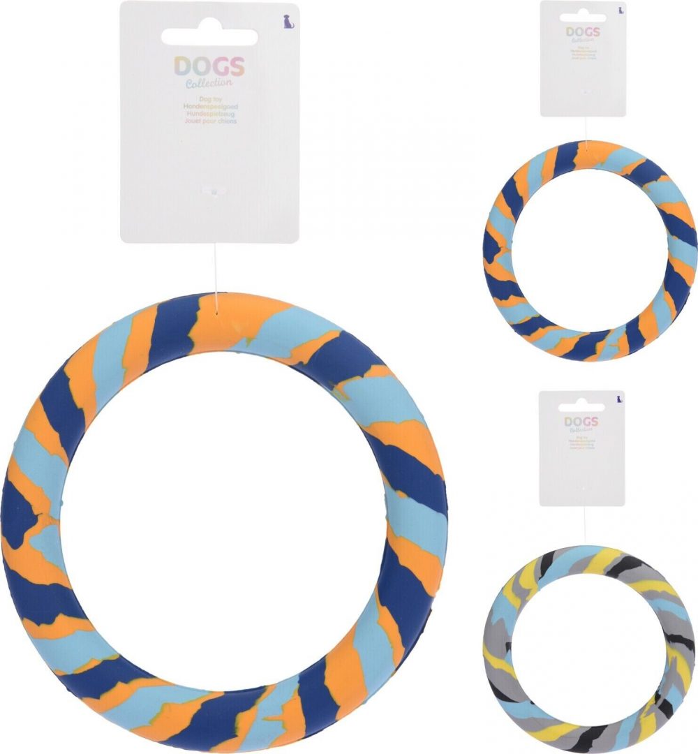DOG TOY RUBBER RING For Fetch Chew Ring For  M/ L/ XL  Dogs 12CM COLORFUL TOY - Image 12