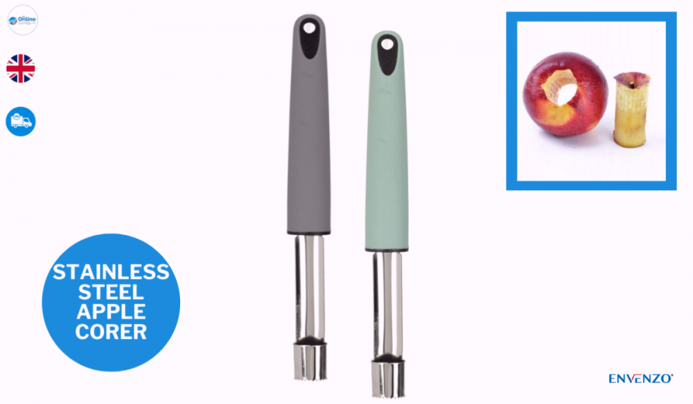 Apple Corer Stainless Steel With Comfortable Touch Handle Fruit Core Remover