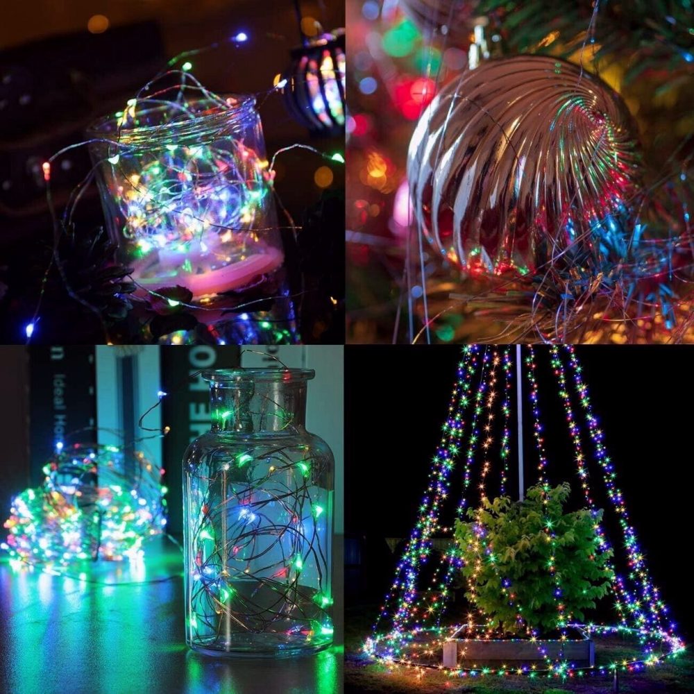 LED LIGHTS SLIVER WIRE MULTICOLO MICRO LED 20 LED 95 CM INDOOR DECORATIONS - Image 9