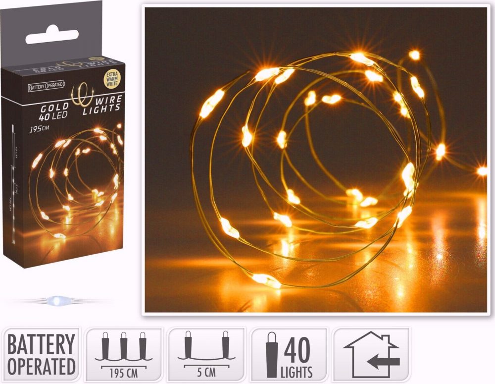 Fairy Lights 40 LED 195CM Ideal for Indoor Outdoor Decoration Christmas Tree - Image 2