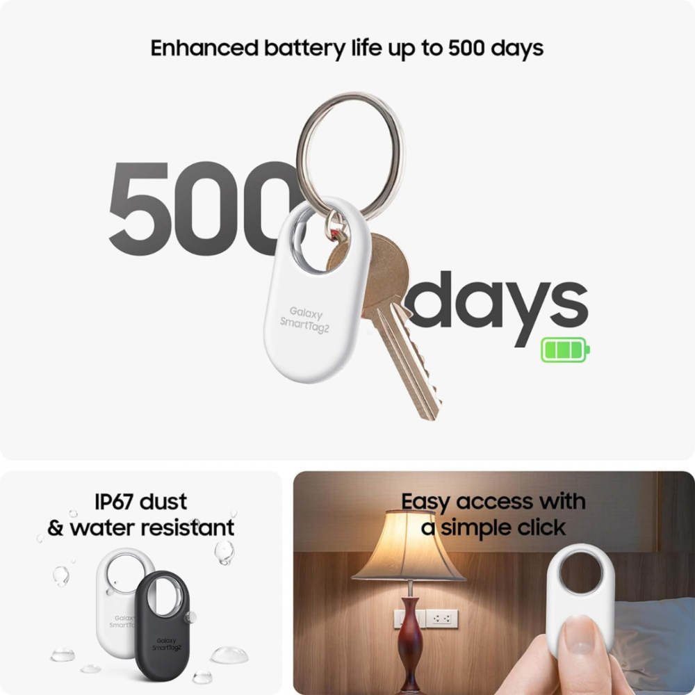 Samsung Galaxy Smart Tag 2 Bluetooth GPS Tracker For Kids Cats Keys Pets 4 PACK - Image 5