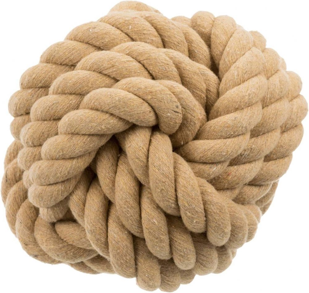 DOG ROPE BALL 13CM Knotted Braid Pet Rope Beige Cotton Pet Dog Ball - Image 12