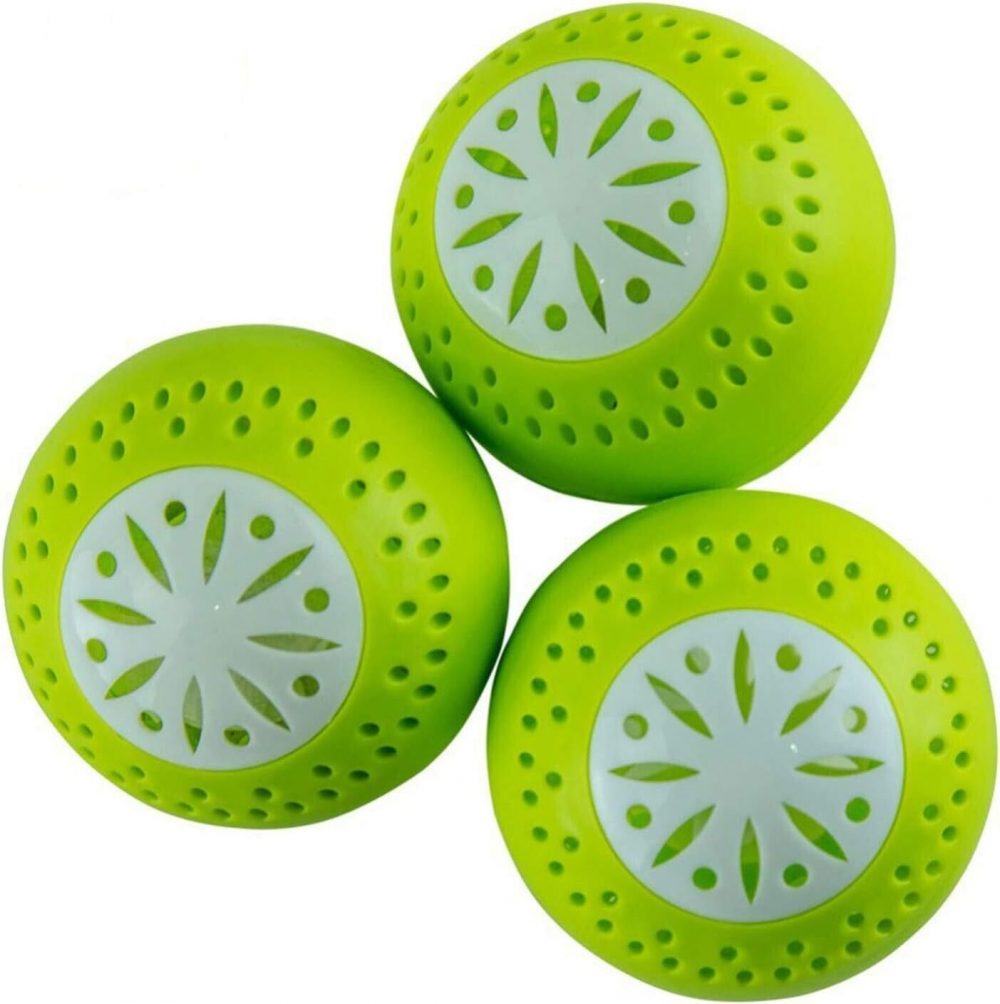 GREEN FRIDGE BALLS SMELL REMOVER ODOUR FOOD SMELL 3PCS SET REFRIGERATOR NEW - Image 6