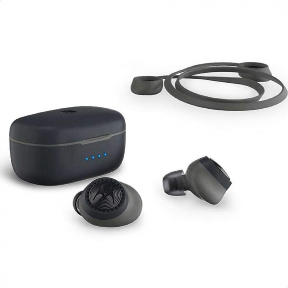 Motorola Verve Buds 200 True Wireless Sport in-Ear Buds With Neck Strap - Black - Image 9