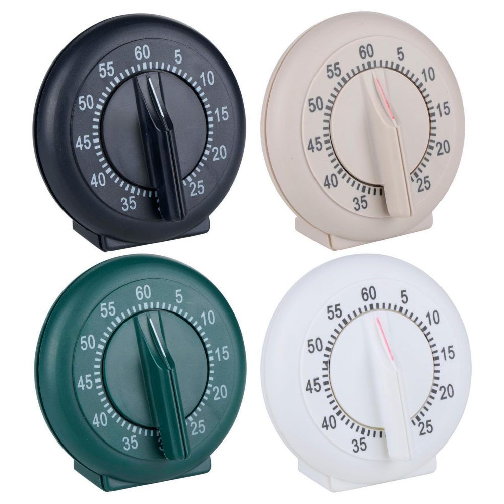 KITCHEN TIMER COUNT MULTI PURPOSE MECHANICAL TIMER 2PCS PACK COLORS NEW