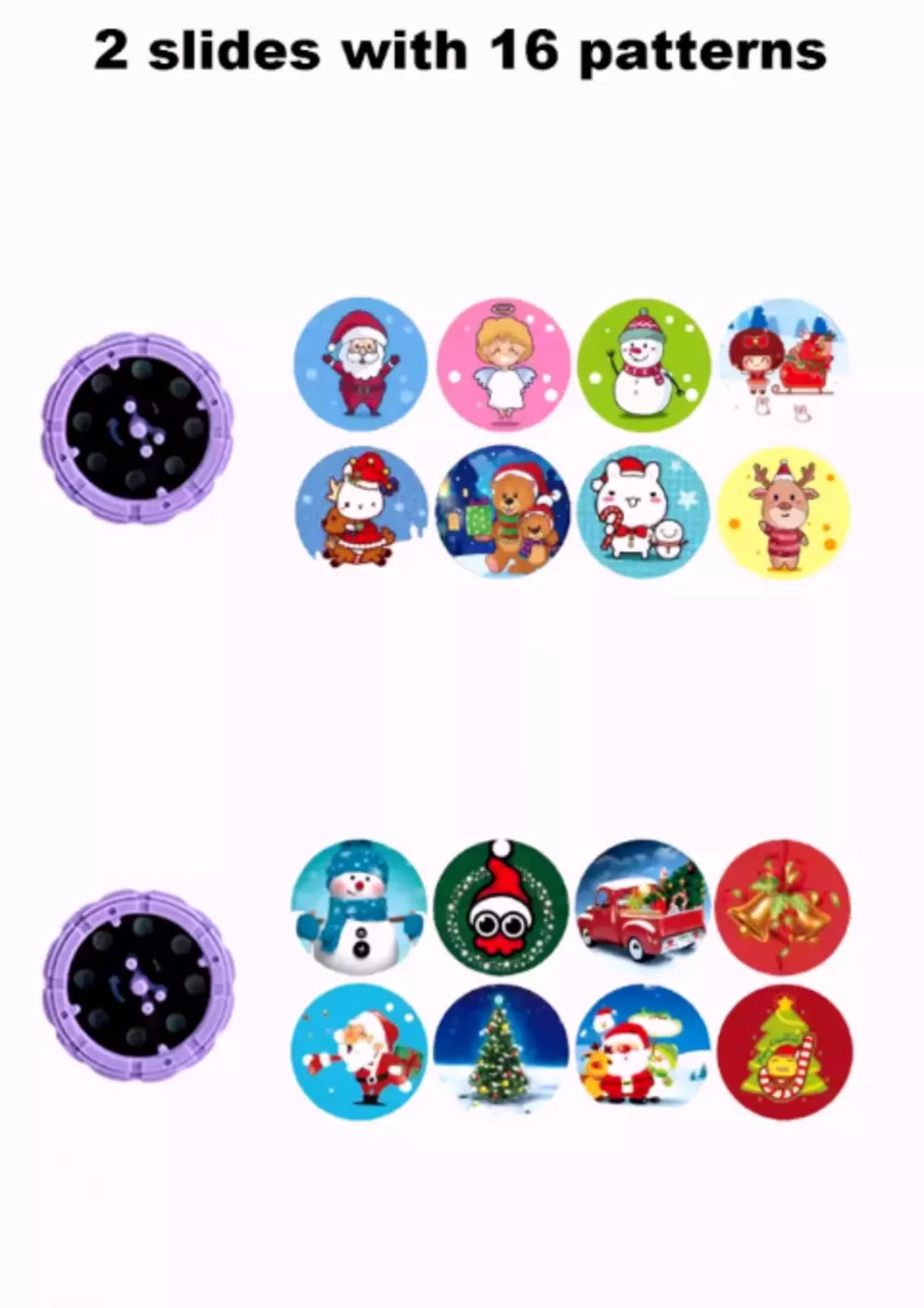 Christmas Flashlight Torch Projector 2 Filters 16 Patterns SET OF 2 - Image 5
