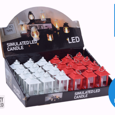 Christmas Party Decorations Hanging Lantern with LED Candle Light Battery
