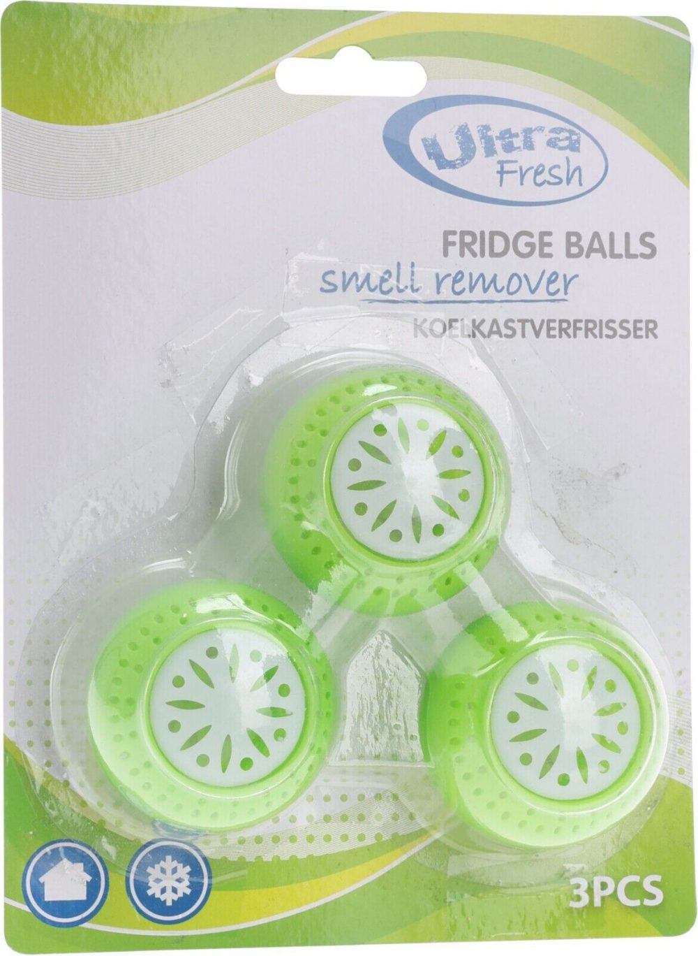 GREEN FRIDGE BALLS SMELL REMOVER ODOUR FOOD SMELL 3PCS SET REFRIGERATOR NEW - Image 7