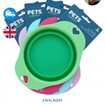 PET Dog Cat Bowl Foldable Silicon Rubber Travel Work Food Water Bowl Portable