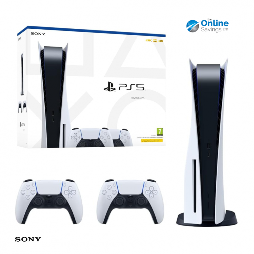 SONY PlayStation PS5 Disc Edition Console 2 Controllers 825GB - Boxed - White