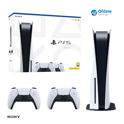 SONY PlayStation PS5 Disc Edition Console 2 Controllers 825GB - Boxed - White