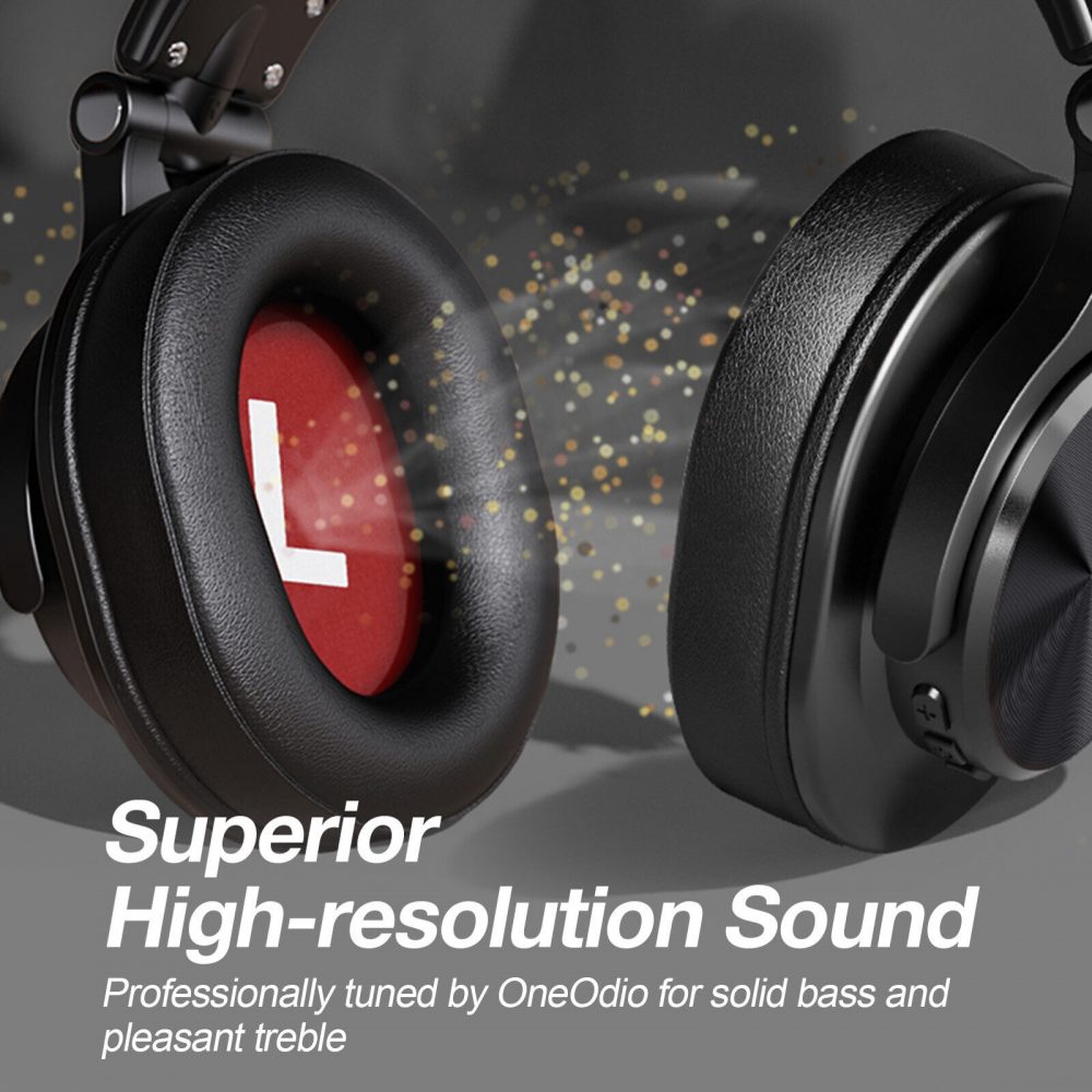 NEW! OneOdio FUSION A70-SERIES with Bluetooth BLACK AND RED Head Phones Over-ear - Image 9