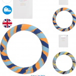 DOG TOY RUBBER RING For Fetch Chew Ring For  M/ L/ XL  Dogs 12CM COLORFUL TOY