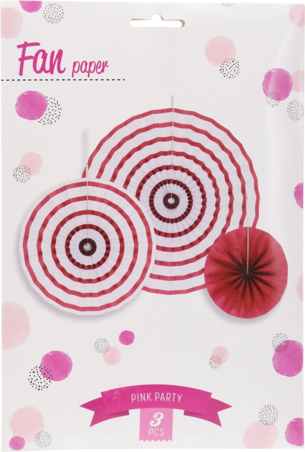 PAPER FAN COLOR SET OF 3PCS Wedding Baby Birthday Paper Party Decorations - 3PCS - Image 4