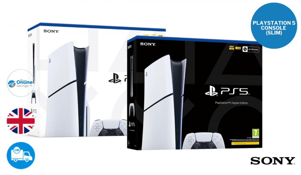 PlayStation 5 Slim DIGITAL / DISC EDITION Sony PS5 Console White FREE DELIVERY
