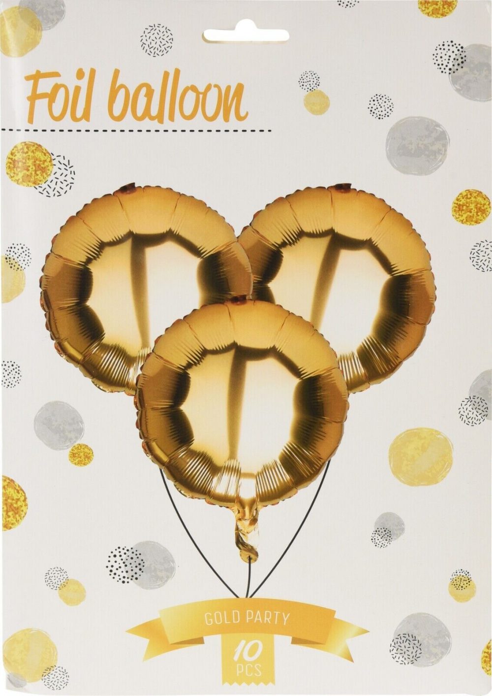 GOLD ROUND FOIL  BALLOON 46CM SET OF 10 PCS CIRCLE BIRTHDAY PARTY WEDDING 46CM - Image 3