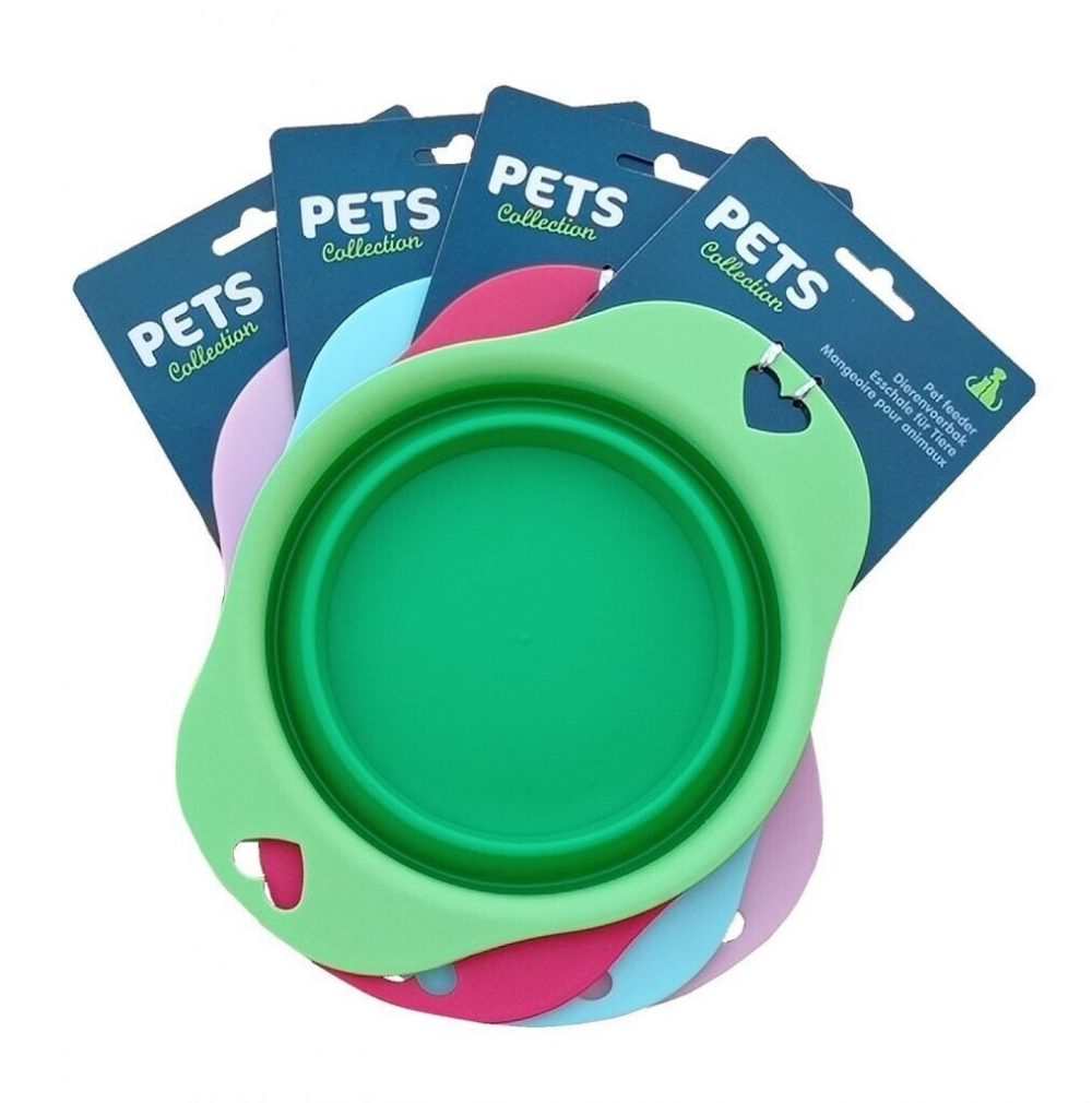 PET Dog Cat Bowl Foldable Silicon Rubber Travel Work Food Water Bowl Portable - Image 2