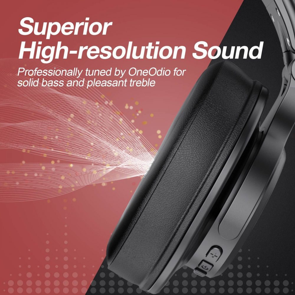 NEW! OneOdio FUSION A70-SERIES with Bluetooth BLACK AND RED Head Phones Over-ear - Image 13