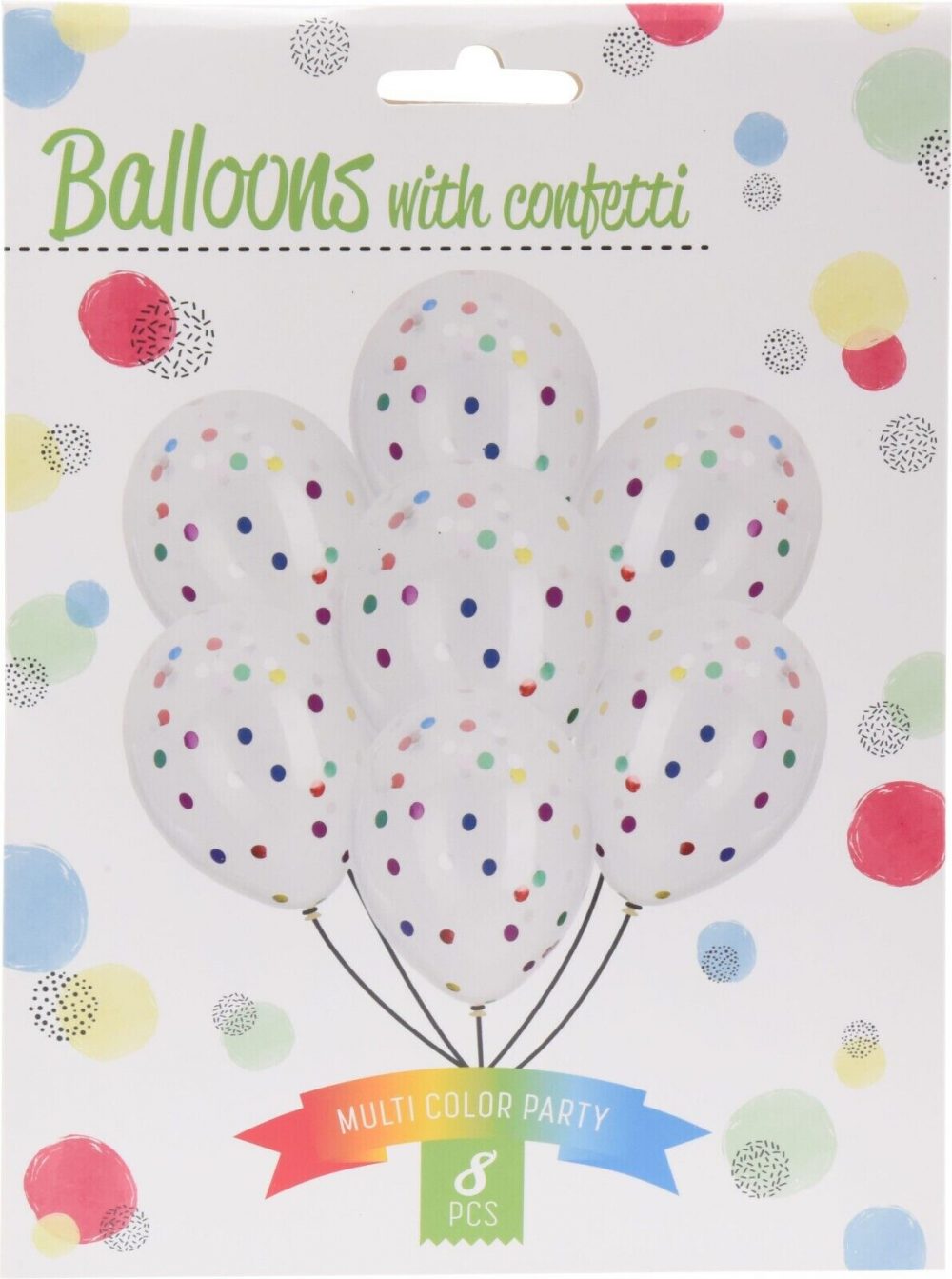 NEW CONFETTI BALLOONS 4 COLOR CHOICES DECORATIONS FOR CELEBRATIONS PARTY- 8PCS - Image 3