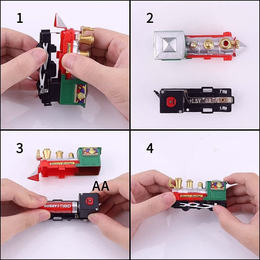Christmas Train 9 PCS Set Battery Operated With Rails for Kids and Christmas - Image 3