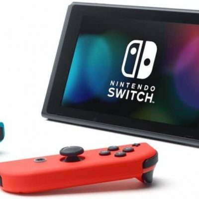 Nintendo Switch Console Latest Model Ext Battery Life Console Neon Red-Blue/Grey