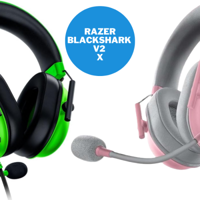 Razer BlackShark V2 X Wired Gaming Esports Headset Noise Cancellation Green Pink