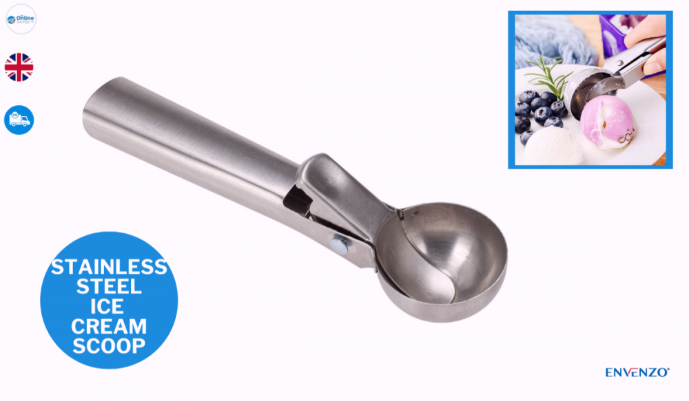 Ice Cream Scooper Stainless Steel With Easy Trigger For Mash Potato Ice Cream
