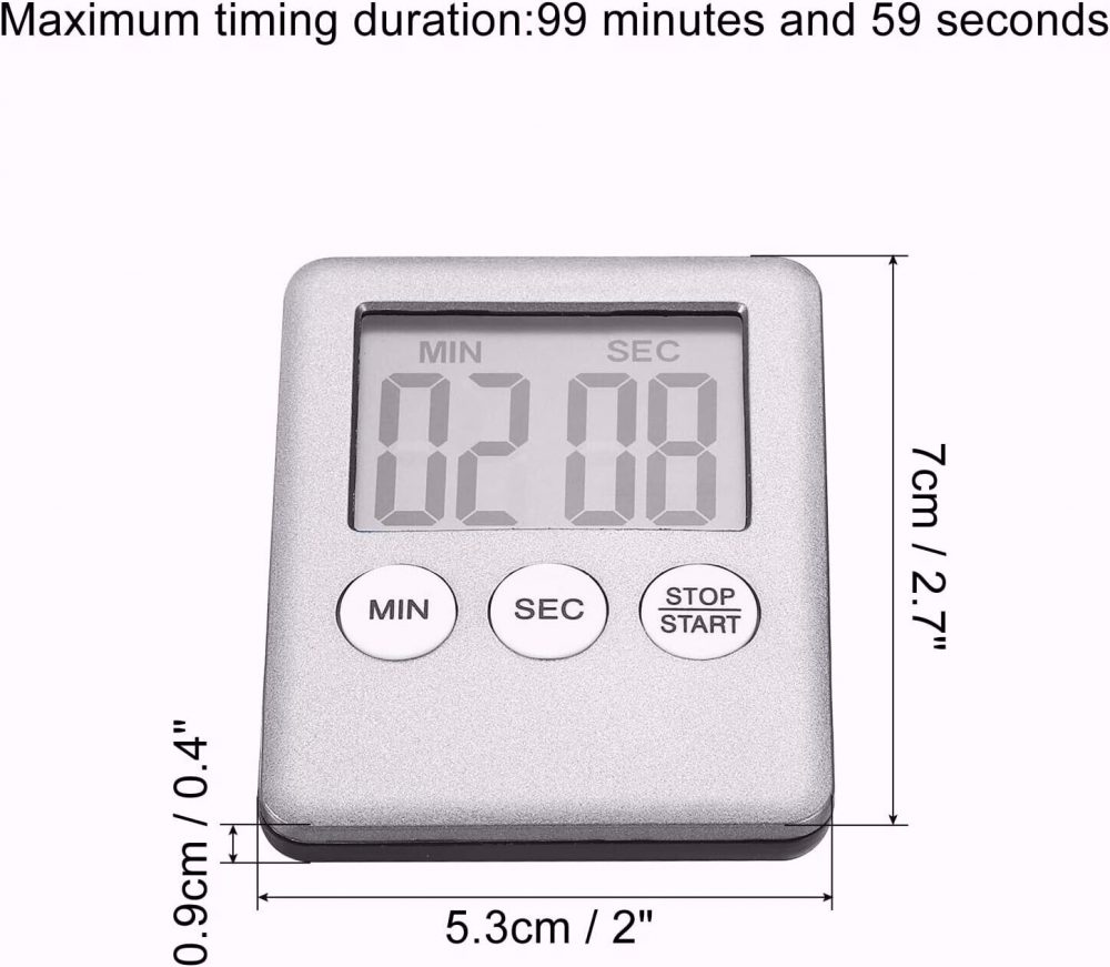 Digital Kitchen Timer LCD Display With Magnet 100 Minutes BATTERY INCLUDED - Image 7