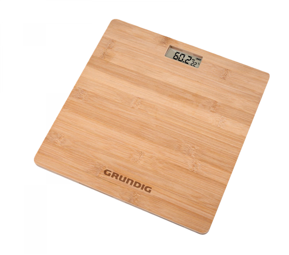 NEW GRUNDIG BAMBOO BODY SCALE FOR BODY WEIGHT SMART SCALE 180KG MAX KG/LB/ST - Image 4