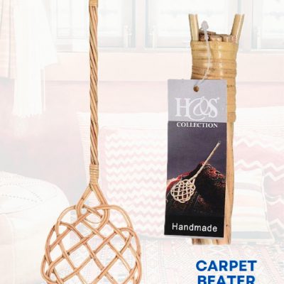 Carpet Beater Wicker Rattan Rug Cleaner Dust Sofa Basher Dogs Cats Pet Hair Mats