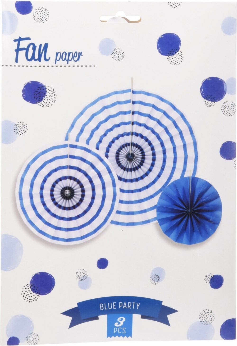 PAPER FAN COLOR SET OF 3PCS Wedding Baby Birthday Paper Party Decorations - 3PCS - Image 2