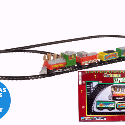 Christmas Train 9 PCS Set Battery Operated With Rails for Kids and Christmas
