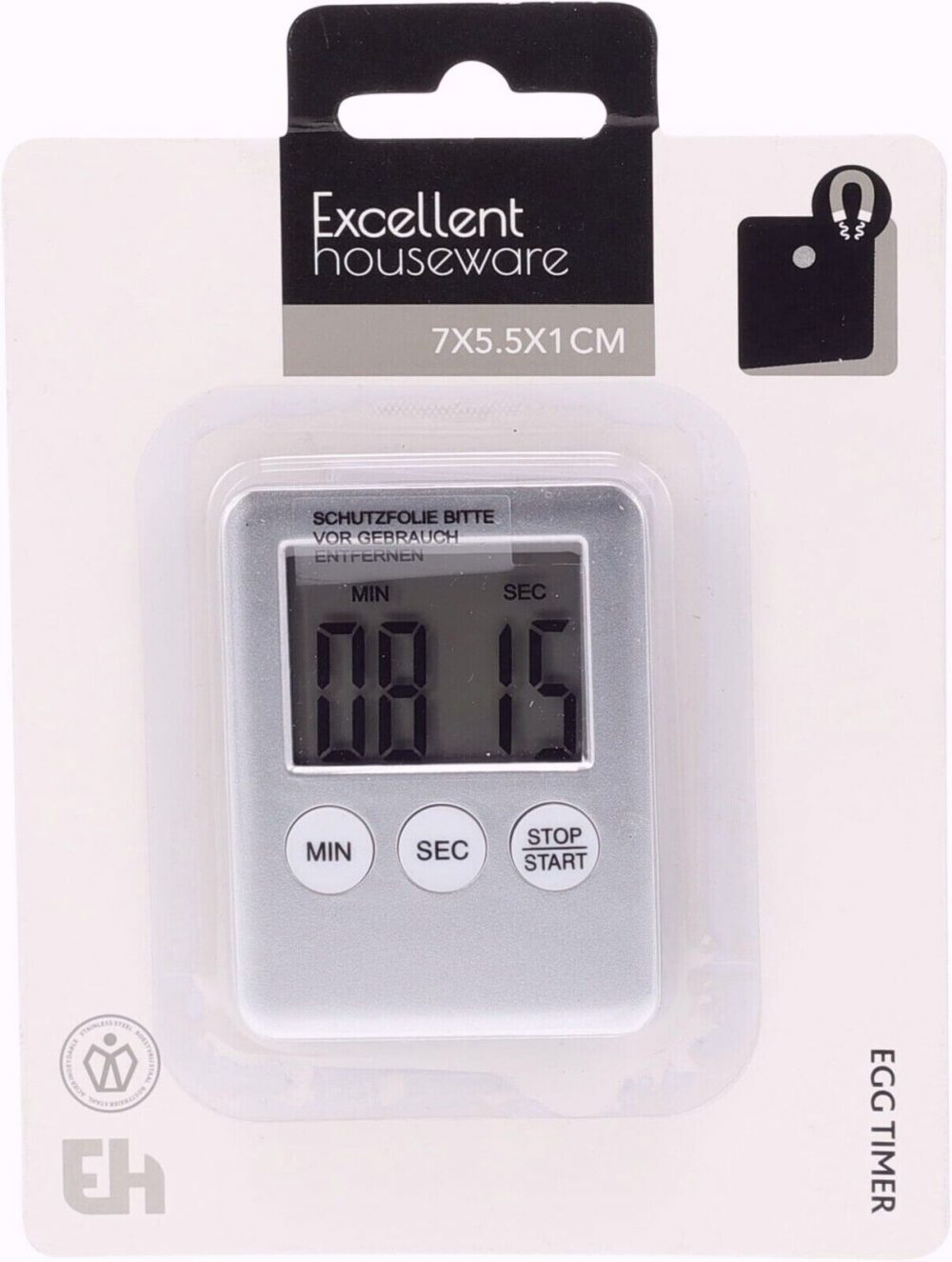 Digital Kitchen Timer LCD Display With Magnet 100 Minutes BATTERY INCLUDED - Image 3