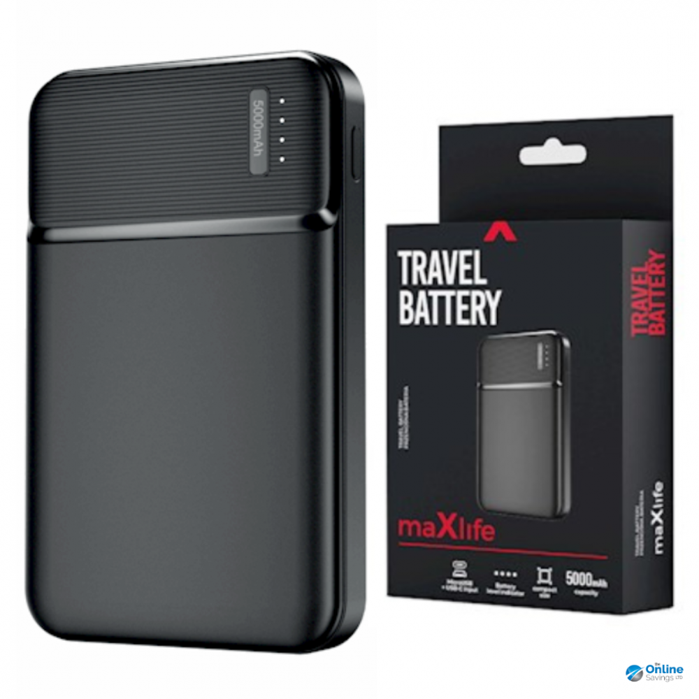 Power Bank 5000mAh 5V USB External Travel Mini Portable Battery Power Pack Black - Image 6