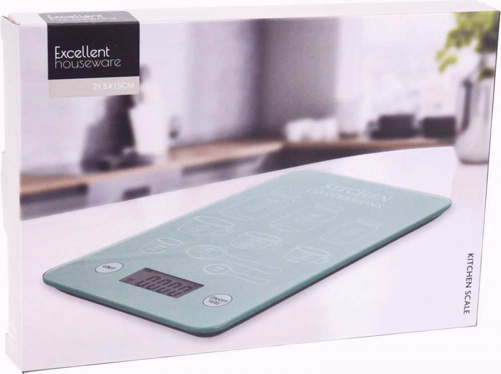 Kitchen Scale with LCD Display Tempered Glass with Easy Measurements Conversion - Image 3