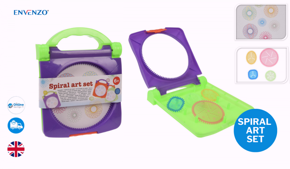 Spiral Art Set For Kids Fun Crafts and Drawings Activity Pattern Art Design