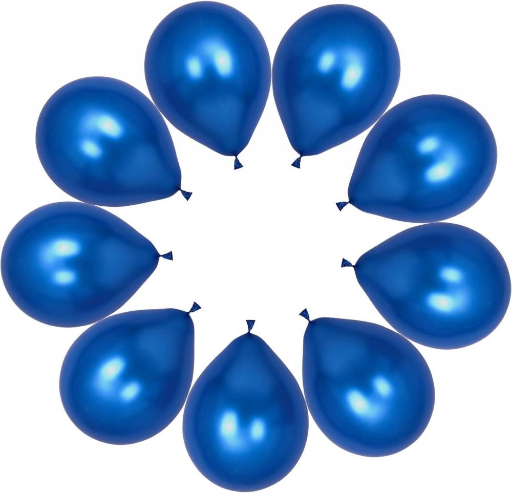 18PCS 12 INCH  RUBBER BALLOONS PARTY BIRTHDAY WEDDING BLUE HOT PINK - 18 PCS - Image 2
